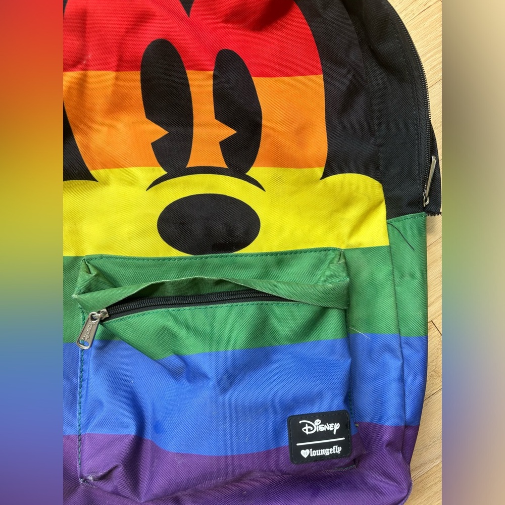 Mickey Rainbow Loungefly Backpack - image 5